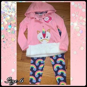 Nannette Girl’s hoodie leggings set size 6